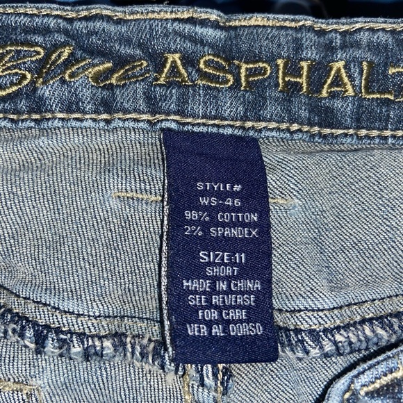 Blue Asphalt Skinny Jeans Women's Size 11 Short Blue Low Rise Dark Wash (O) - Picture 9 of 10